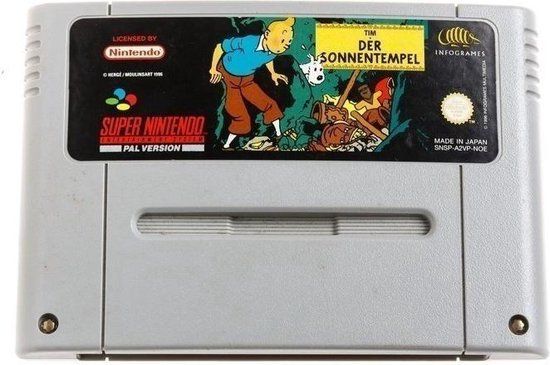 TinTin: Le Temple du Soleil - Super Nintendo [SNES] Game PAL