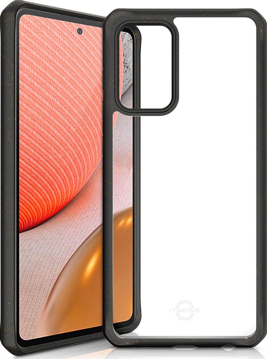 ITSKINS FERONIABIO PURE cover - Zwart & Transparant - Samsung Galaxy A72