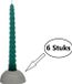 AllHomeDecorations 6 Kaarsenhouders Grijs - Aardewerk - 7 cm Diameter