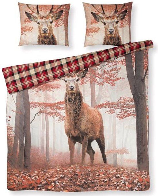 Papillon Hirvi Flanel Dekbedovertrek Lits-Jumeaux 240x200/220 - Rood