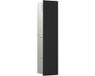 Emco Asis module pure, inbouw, deurscharnier rechts, glasfront uit één stuk, 730x170mm, met toiletrolhouder met reserverollen, zwart