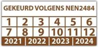 ARBO centrum Keuringssticker gekeurd volgens NEN 2484 rechthoek 50 x 25 mm - 100 stuks (op rol)