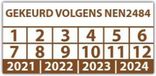 ARBO centrum Keuringssticker gekeurd volgens NEN 2484 rechthoek 50 x 25 mm - 100 stuks (op rol)
