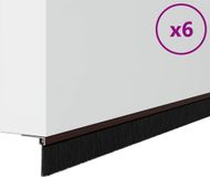 vidaXL Zelfklevende Deurborstels 6 st Bruin 100 cm Aluminiumlegering