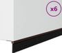 vidaXL Zelfklevende Deurborstels 6 st Bruin 100 cm Aluminiumlegering
