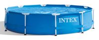 Intex 28200 Metal Frame Zwembad - Rond - 305 cm diameter - 76 cm hoog - 4485 liter - Blauw - Staal/PVC - Exclusief filterpomp