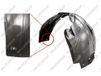 PRASCO Innenkotflügel AA0903613 vorne rechts | Compatibel met: ALFA ROMEO 159, 159 Sportwagon