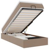 VidaXL Ottoman Bed with Mattress 120x200cm Faux Leather Cappuccino