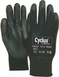 Cycplus Cyclus Montagehandschoenen - Nylon - Zwart met rode manchet - Maat S