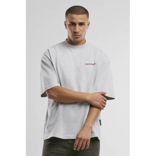Prohibited Oversized T-shirt met Backprint Grijs