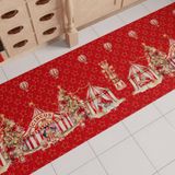 PETTI Artigiani Italiani - Keukentapijt voor Kerstmis, keukenloper, kersttapijt, antislip en wasbaar, keukentapijt voor Kerstmis, 52 x 240 cm, gemaakt in Italië
