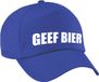 Bellatio Decorations Geef bier tekst petje - Blauw