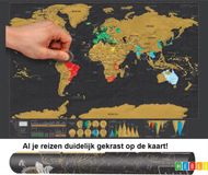 Hebel® Kras Wereldkaart Op Reis - Scratch Map Deluxe - Voyage - Souvenirs