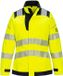 Portwest PW3 Vlamvertragende Modaflame Hi-Vis dames werkbroek FR715 - Geel/Zwart - XXL