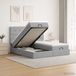 vidaXL Ottoman bed met matras met hoofdeinde 2 persoons Lichtgrijs Stof
