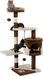 Lionto Krabpaal 112 cm, stabiel, compact & met grot en sisaltouw, bruin/beige