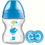 MAM 190ml Babyfles met Fopspeen - Leren Drinken Beker 6+ maanden - Blauw