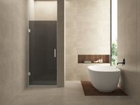 Wiesbaden Less nisdeur 700 x 2000 x 8 mm nano rookglas/geborsteld staal