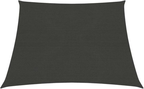 vidaXL Zonnezeil 160 g/m² 3/4x3 m HDPE Antracietkleurig