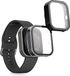 kwmobile 2x cover geschikt voor CMF by Nothing Watch Pro (D395) - Fitnesstracker cover van gehard glas en kunststof frame set transparant / zwart