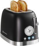 KitchenBrothers Retro Broodrooster - Zwart