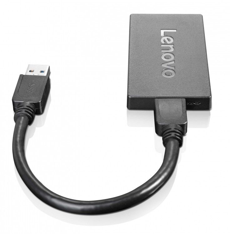 Lenovo 4X90J31021 USB to DP Adapter - 3840 x 2160 - Black