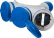 PLASTROL LOTYŃ Prise triple Schuko, IP44, 3×2P+E, 16A, gris-bleu, 250V, GN-X3/44S, EXTREM