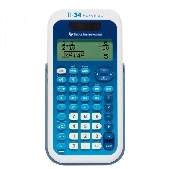 Texas Instruments TI-34 MultiView - Wetenschappelijke Rekenmachine - Blauw