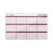 Bi-Office Glazen jaarplanner met 12 maanden, magnetisch, frameloos, 78 x 48 cm