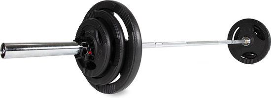 VirtuFit Olympische Gietijzeren Halterset - 90 kg - Zwart