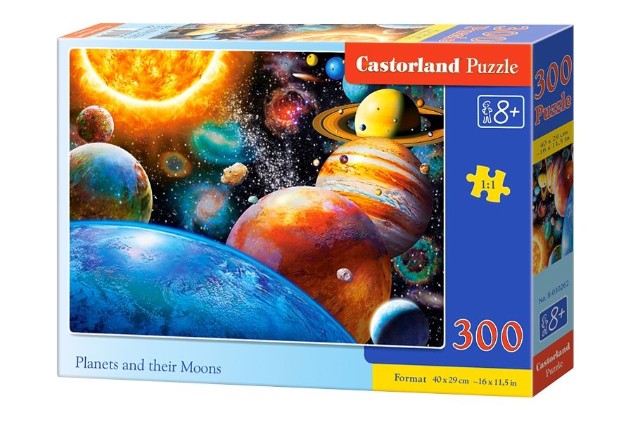 Castorland Planets and their moons - 300 stukjes - Puzzel - Multicolor