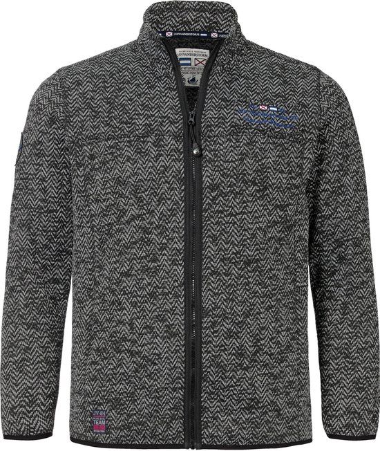 Jan Vanderstorm heren Gebreid Fleece Vest - 68/70 - Zwart