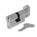 Yale YC201KD404005N1 Euro-cilinder voor maximale veiligheid, vernikkeld, 40/40 mm, dubbel, koppelingsslot, 5 sleutels met slangenbaan, 14 pinnen