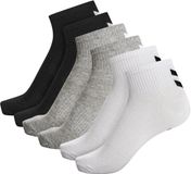 Hummel Hmlchevron 6-pack mid-cut sokken - Zwart/Wit/Grijs - Maat 46-48