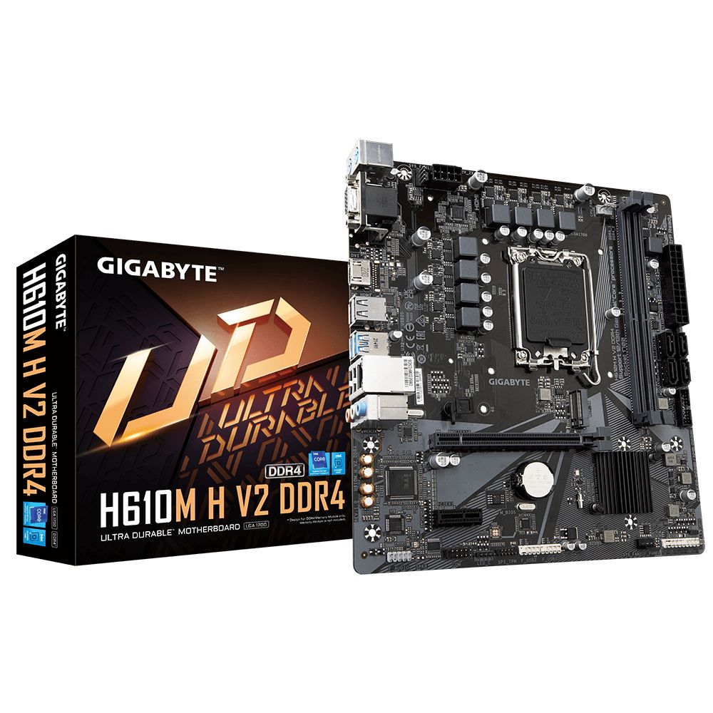 Gigabyte H610M H V2 DDR4 Motherboard - Intel LGA 1700 - Micro ATX