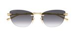 Gucci GG2063S Lunettes de soleil œil de chat pour femme Or Gris 55mm
