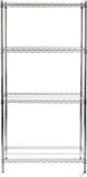 HENDI Extra stevig opbergrek – 4 verstelbare schappen – 910x455x1830 mm – verchroomd ijzer