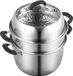 Cuisiseur vapeur 3 étages, 28 cm avec 8L marmite et accessoires, pour toutes sources de chaleur