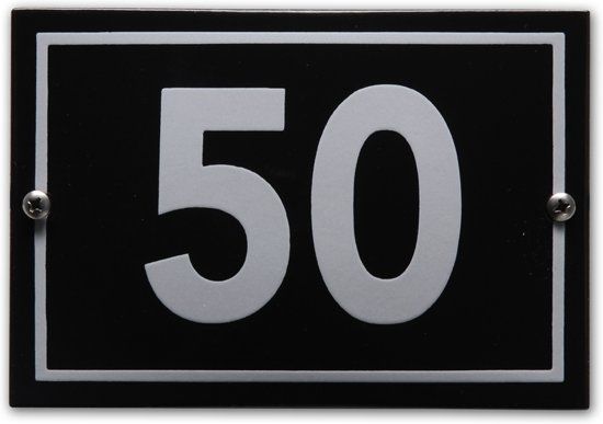 EmailleDesign® Huisnummer model Phil nr. 50