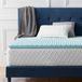 LUCID Matrastopper – 5 cm gel traagschuim matrasoplegger, ergonomisch gegolfd en ademend, Oeko-Tex, 150 x 200 cm, blauw