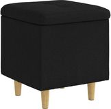 vidaXL Ottoman met opbergruimte zwart 40 x 40 x 45 cm stof