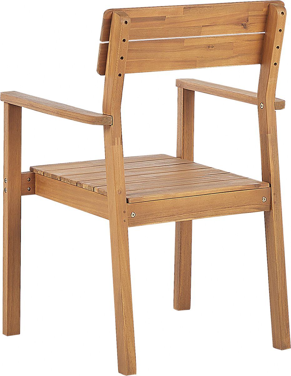 Beliani FORNELLI Tuinset voor 6 - Lichte houtkleur - Acaciahout