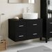 Maison Exclusive - Ensemble de meubles de salle de bain, 2 pièces. Chêne noir, 79,5 x 44,5 x 82 cm
