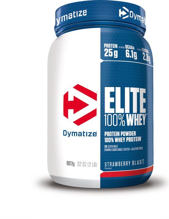 Dymatize Elite Whey Protein - 907 g - Aardbei