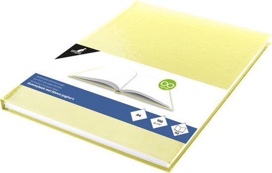 Kangaro dummyboek - A4 - pastel geel - 160 pagina's - hard cover - K-5350
