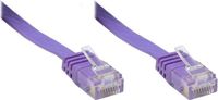 Patchkabel Cat. 6, 2 meter, U/UTP, plat, paars, RJ45