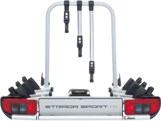 Atera Strada Sport M3 - Fietsendrager - Grijs - Voor 3 Fietsen - Trekhaak - Inklapbaar