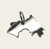 MOOYE ® - Collectie MOOYE Zilveren Landkaart Guinee ketting hanger