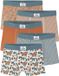 Vertbaudet Set van 5 jongensboxers beige gestreept 95% biologisch katoen 5% elastaan maat 164