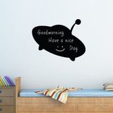 Ambiance Sticker Schoolbordsticker - uitwisbare zelfklevende muurstickers - UFO Vliegende Schotel - 55x70cm